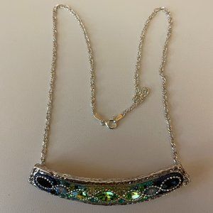 Orit Schatzman Swavorski Bar Pendant on Chain